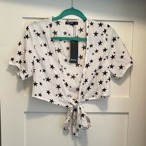 Nasty Gal Star Tie Crop Top